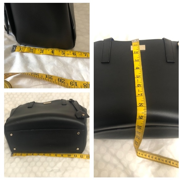 Kate Spade Black & Blue Top Handle Leather Tote Bag - Picture 16 of 16